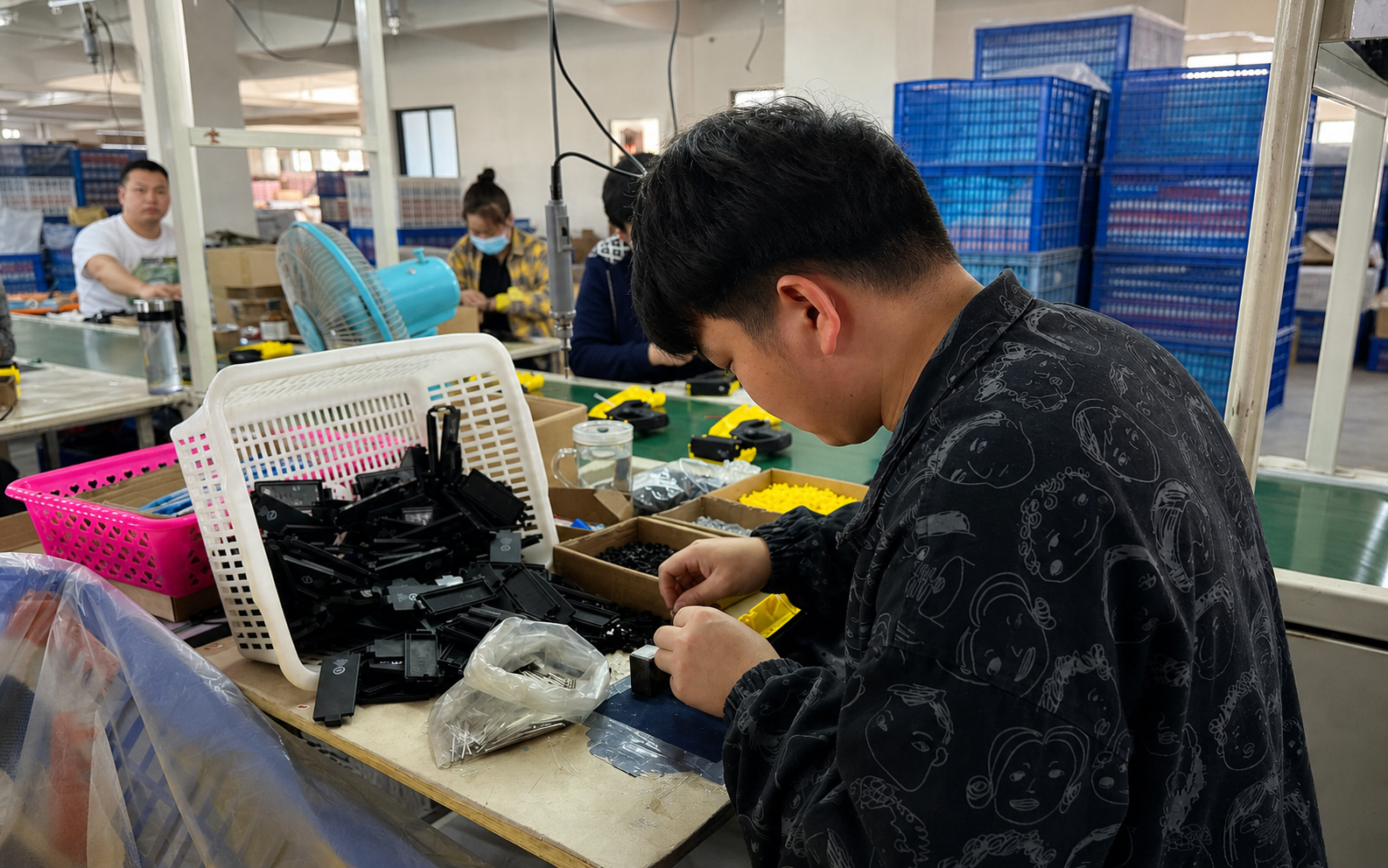 Real RC component assembly line