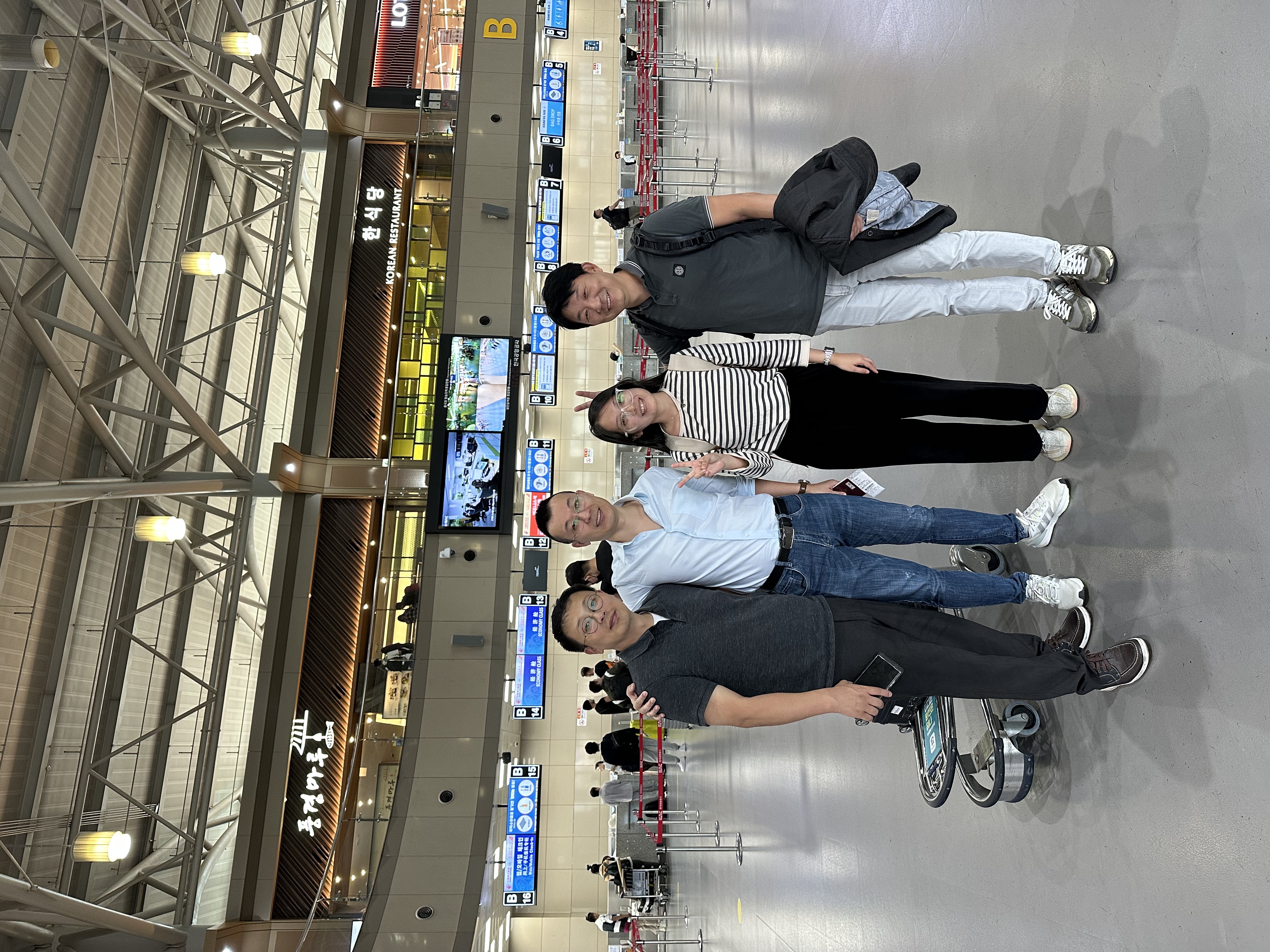 CoreRCCar team at an airport during an international trip