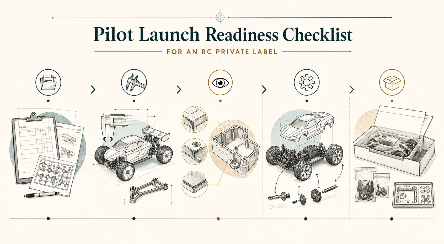 Explanatory diagram for Pilot Launch Readiness Checklist for an RC Private Label