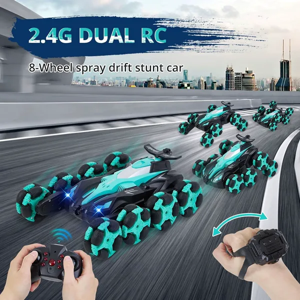 UNRESOLVED-1601090429156 8WD 2.4GHz Remote Controlled Drifting Stunt RC Car with Musi