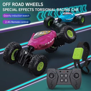 UNRESOLVED-1601195785469 Children Stunt Rc Car with Light and Music Boys Gesture Rc C