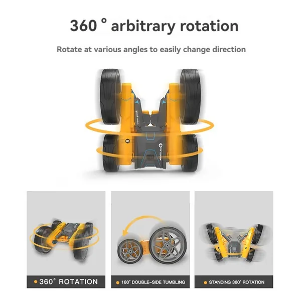 UNRESOLVED-1601193377692 Double-Sided High Speed Electric RC Stunt Car 360 Rolling Dr