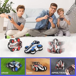 UNRESOLVED-1601553360339 2.4G RC Stunt Car Truck Drift 360-Degree Rotating Transformi