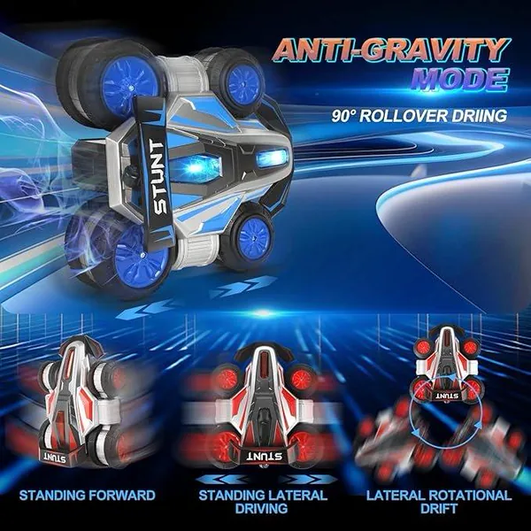 UNRESOLVED-1601553360339 2.4G RC Stunt Car Truck Drift 360-Degree Rotating Transformi