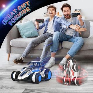 UNRESOLVED-1601553360339 2.4G RC Stunt Car Truck Drift 360-Degree Rotating Transformi