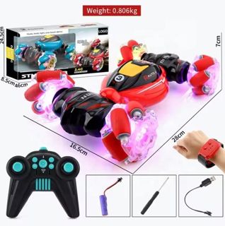 UNRESOLVED-1601239377683 Double-sided Stunt RC Car with Glow-in-the-Dark Wheels Outdo