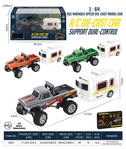 1:64 Alloy RWD RC Bigfoot Monster Truck