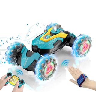 UNRESOLVED-1601225360358 Kids' RC Stunt Car with Music Light-Up Features 360 Degree S