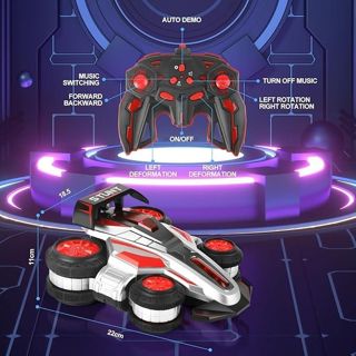 UNRESOLVED-1601553360339 2.4G RC Stunt Car Truck Drift 360-Degree Rotating Transformi