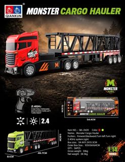 1/14 4-Channel RC Tractor-Trailer with Lights