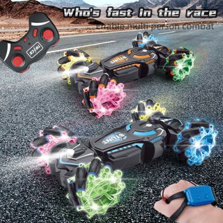 UNRESOLVED-1601195851915 Rechargeable Stunt Rc Car 2.4Ghz Double Controller High Spee