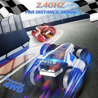 UNRESOLVED-1601553360339 2.4G RC Stunt Car Truck Drift 360-Degree Rotating Transformi