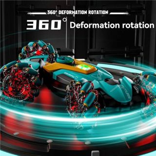 UNRESOLVED-1601225360358 Kids' RC Stunt Car with Music Light-Up Features 360 Degree S
