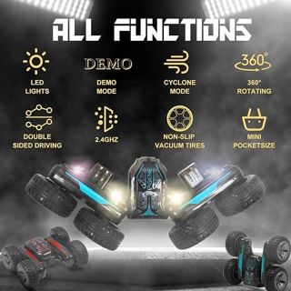 UNRESOLVED-1601161727676 2.4G Remote Control Double Sided Mini RC Stunt CoreRCCar 360